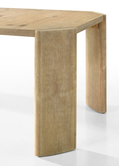 Extendable rectangular dining table in oak finish by HouseOfZazla, dining tables with extensions on Tampa Home & Garden Store