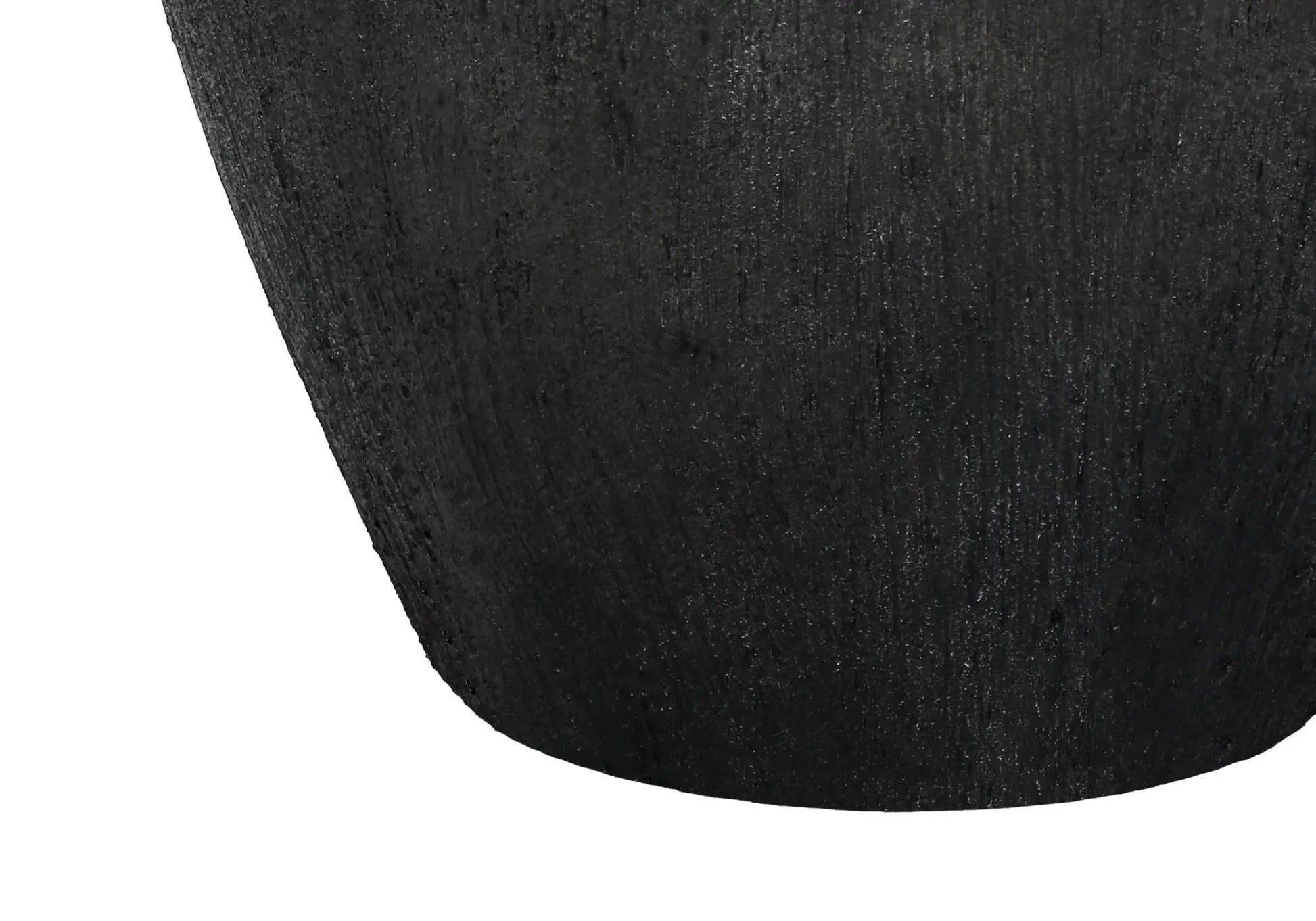 Table lamp ceramic black with a modern curved base texture on Tampa Home & Garden Store