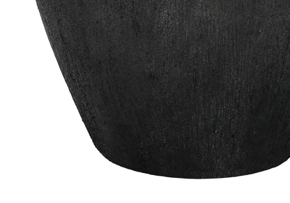 Table lamp ceramic black with a modern curved base texture on Tampa Home & Garden Store