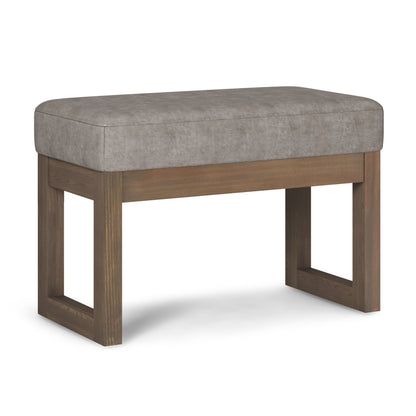 Milltown Upholstered Ottoman Bench With Driftwood