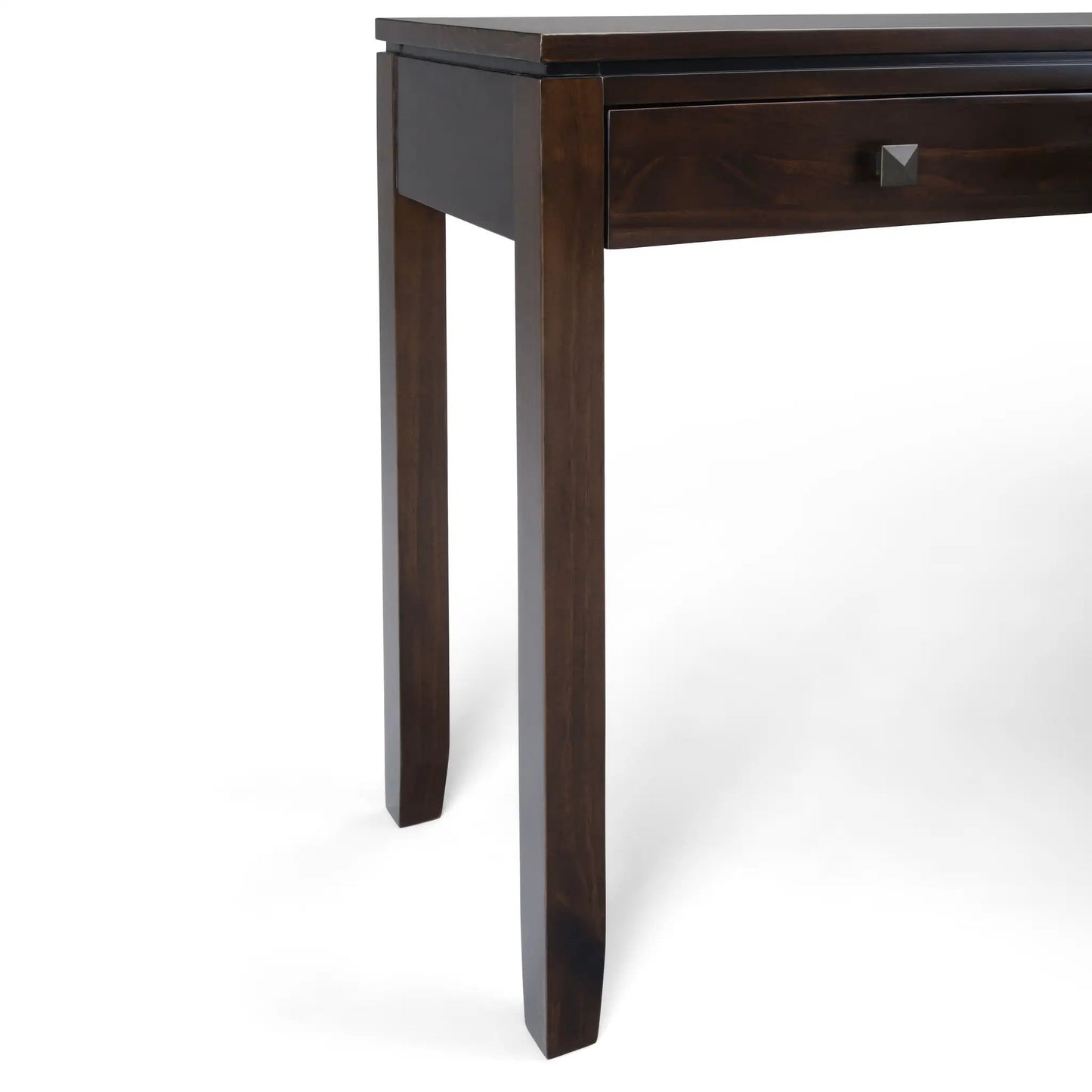 Cosmopolitan Wide Console Sofa Table mahogany finish with square knob by Unique Piece Furniture on Tampa Home & Garden Store