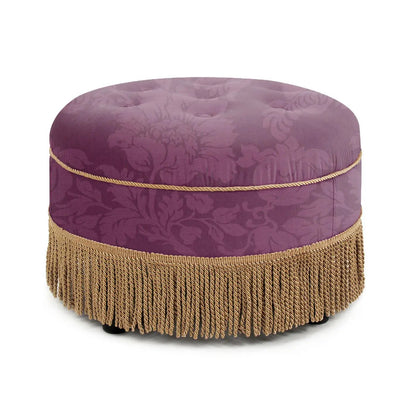 Yolanda Round Upholstered Ottoman for Living Room