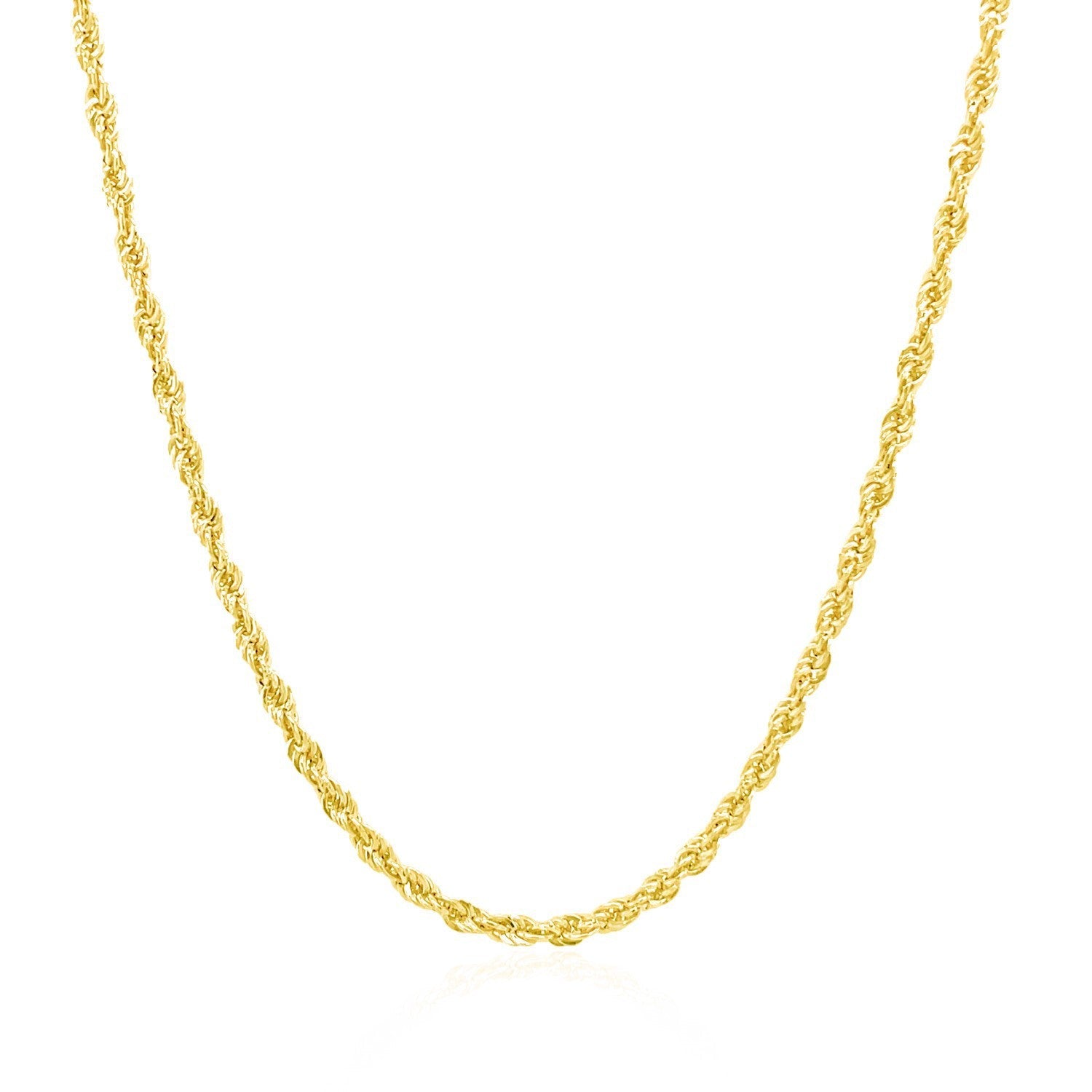 14k yellow gold 2.0mm light rope chain necklace by Bids.com on Tampa Home & Garden Store