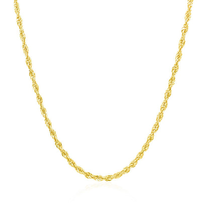 14k yellow gold 2.0mm light rope chain necklace by Bids.com on Tampa Home & Garden Store