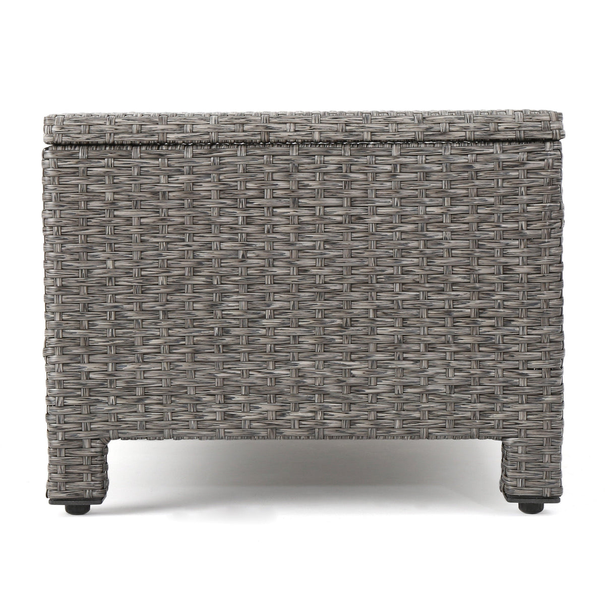 Puerta 4-Piece Outdoor Furniture Set by HouseOfZazla in gray woven wicker on Tampa Home & Garden Store