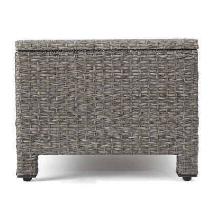 Puerta 4-Piece Outdoor Furniture Set by HouseOfZazla in gray woven wicker on Tampa Home & Garden Store