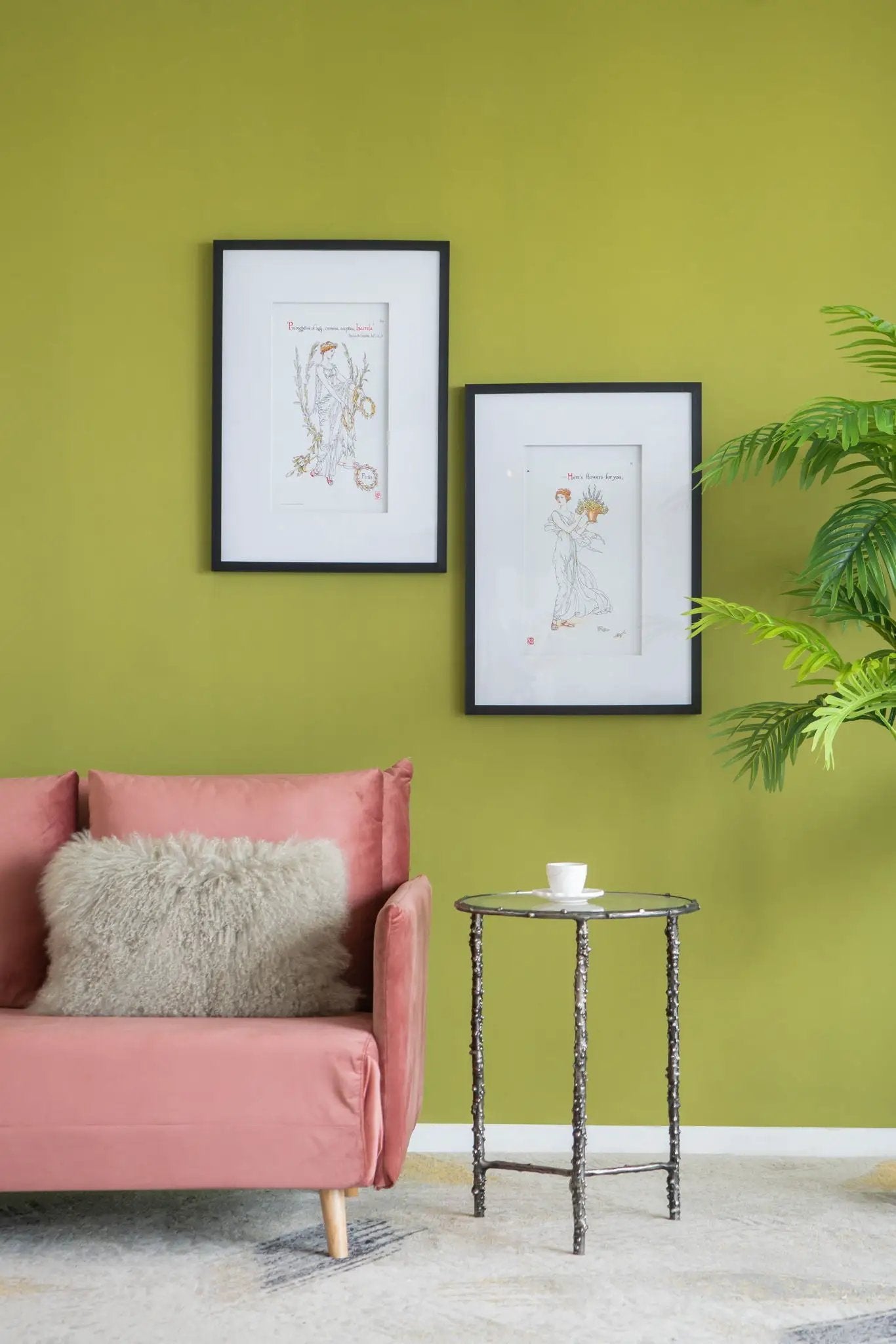 Wall Art Set of Two in Black and White Decor