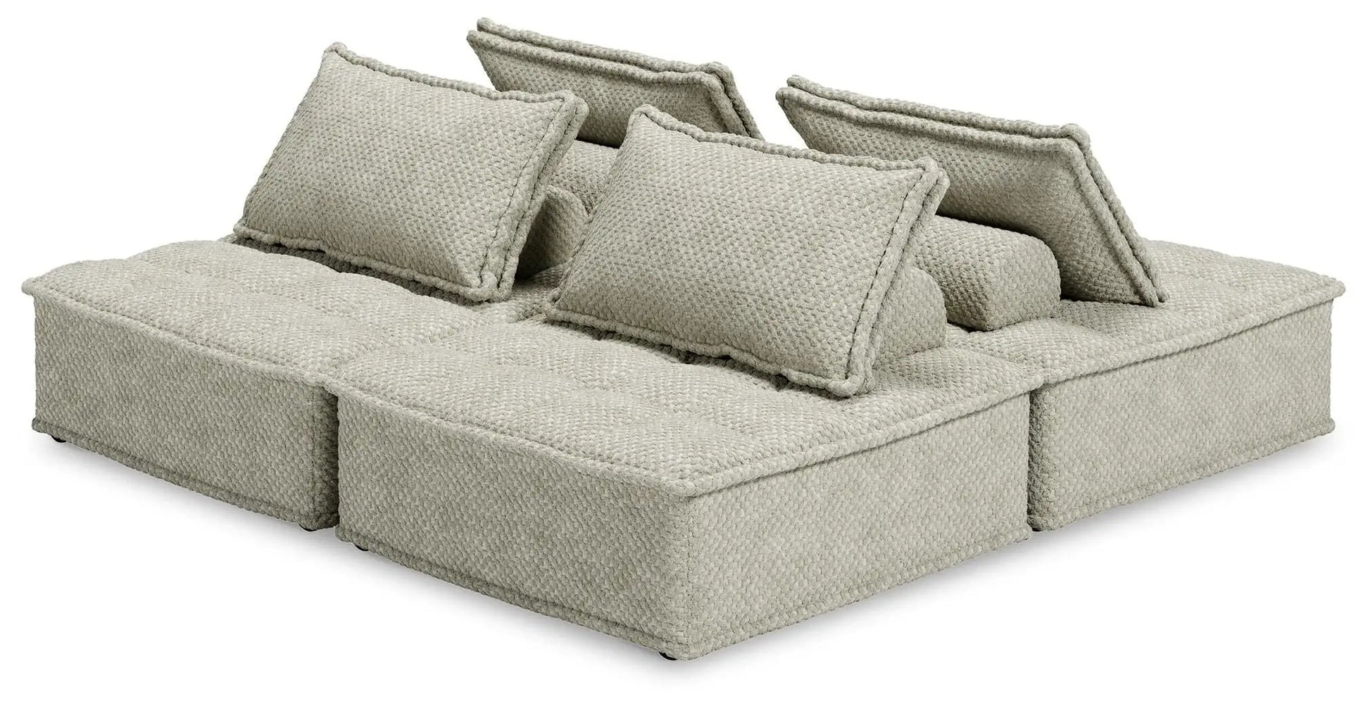 Bales Sectional sofa by Unique Piece Furniture in beige fabric with cushions stationary on Tampa Home & Garden Store