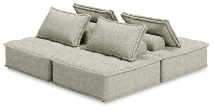 Bales Sectional sofa by Unique Piece Furniture in beige fabric with cushions stationary on Tampa Home & Garden Store