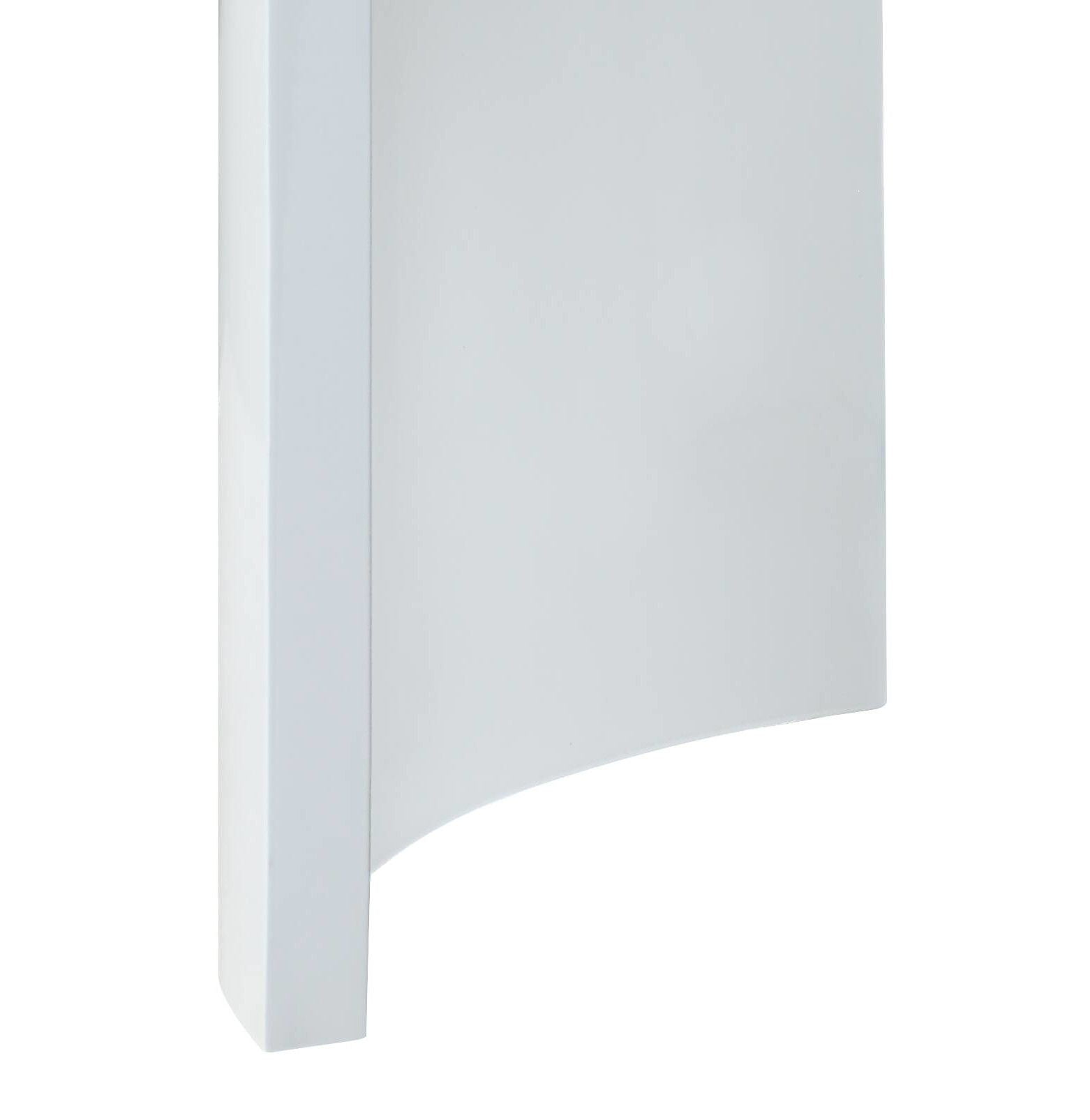 Zoma high-gloss white end table by HouseOfZazla, curved leg detail on Tampa Home & Garden Store