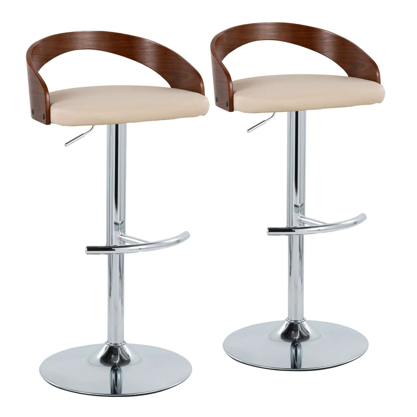 Grotto Contemporary Adjustable Barstool Swivel