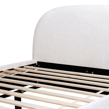 Archie Puffy Upholstered Platform Bed and Frame
