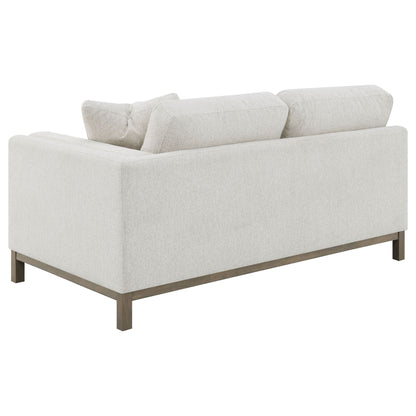 O'Brien sectional sofa with left chaise in sand fabric by HouseOfZazla, stationary on Tampa Home & Garden Store