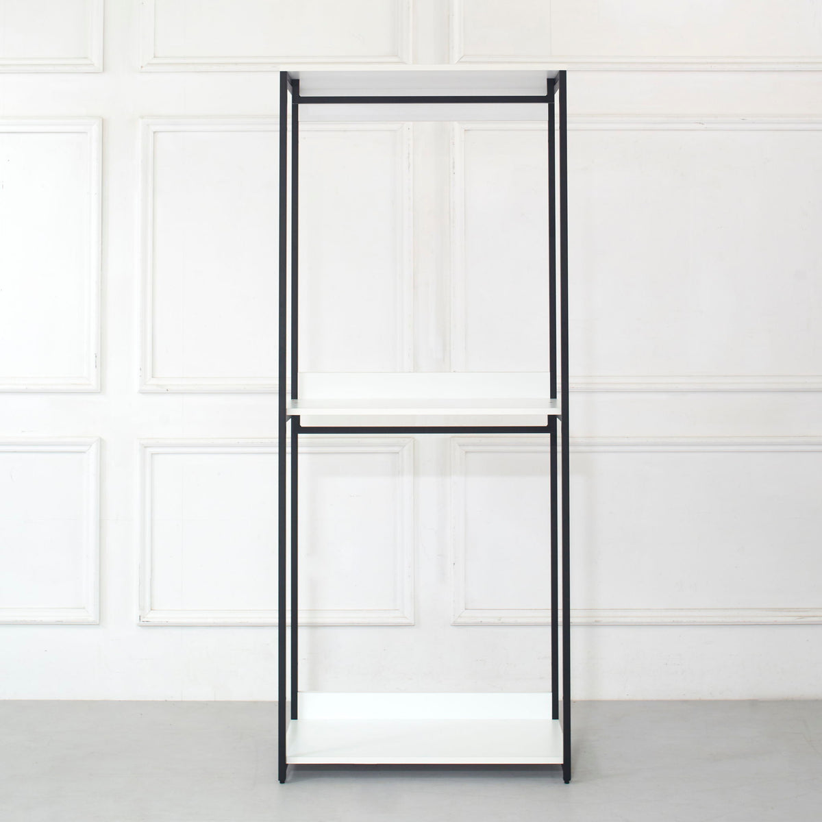 White Walk-In Closet with Adjustable Shelves, Powder-Coated Metal Frame by HouseOfZazla on Tampa Home & Garden Store