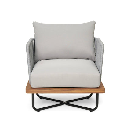 Lucca Outdoor Acacia Wood Patio Lounge Chair
