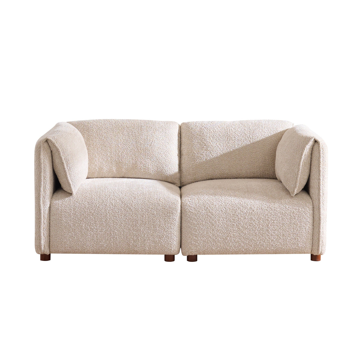 Aura 5 Piece Boucle and Modular Sectional Sofa