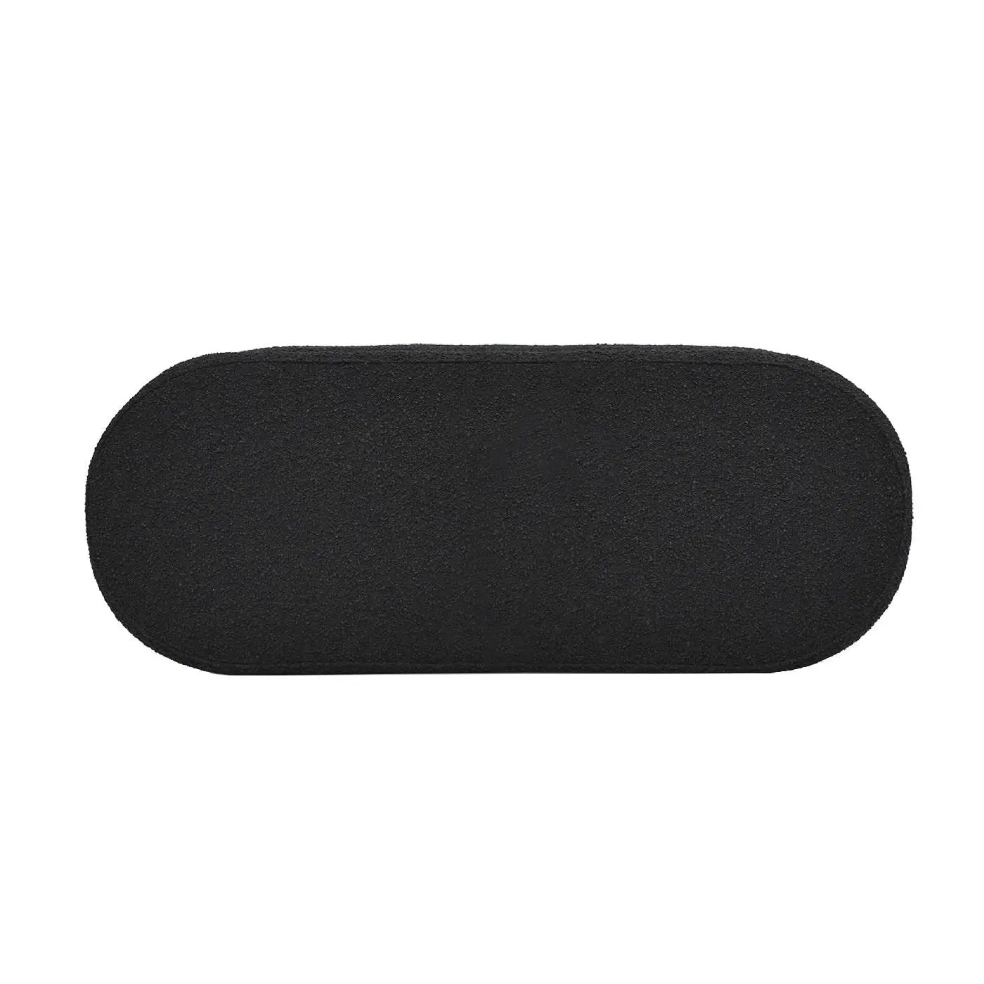 Fuji upholstered oval storage bench in black fabric by Unique Piece Furniture on Tampa Home & Garden Store