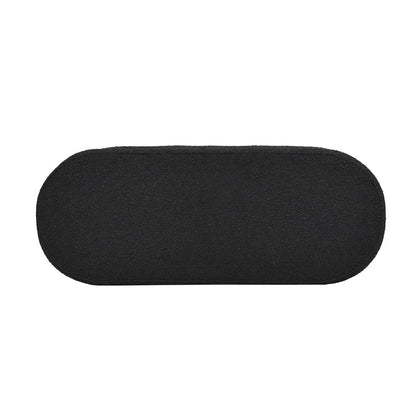 Fuji upholstered oval storage bench in black fabric by Unique Piece Furniture on Tampa Home & Garden Store