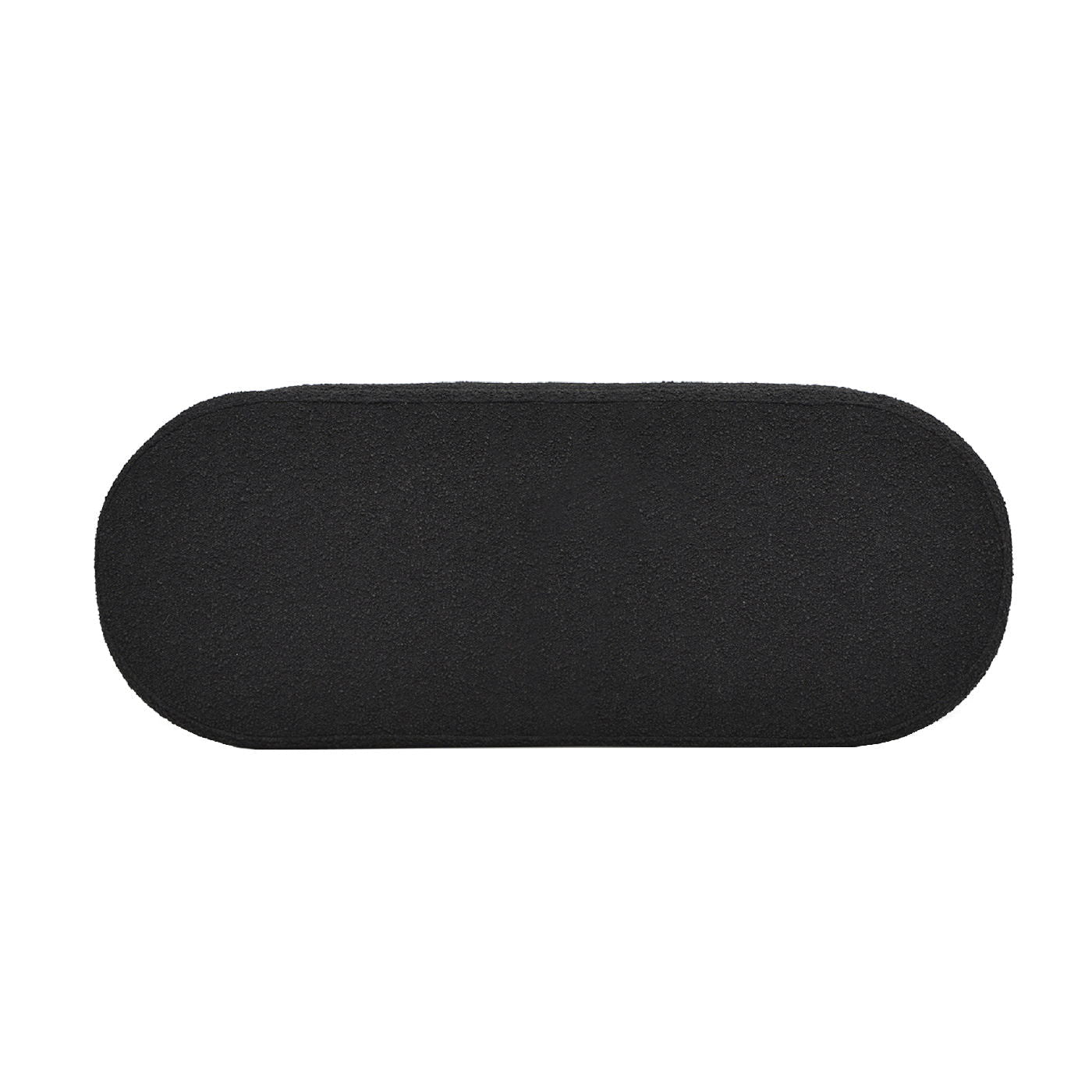 Fuji Upholstered Oval Storage Bench black fabric by HouseOfZazla on Tampa Home & Garden Store