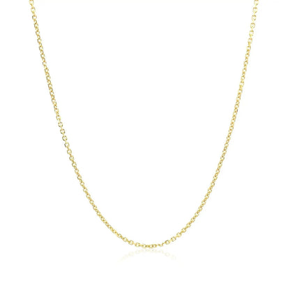 10k yellow gold diamond-cut cable link chain necklace, 1.10 mm width on Tampa Home & Garden Store