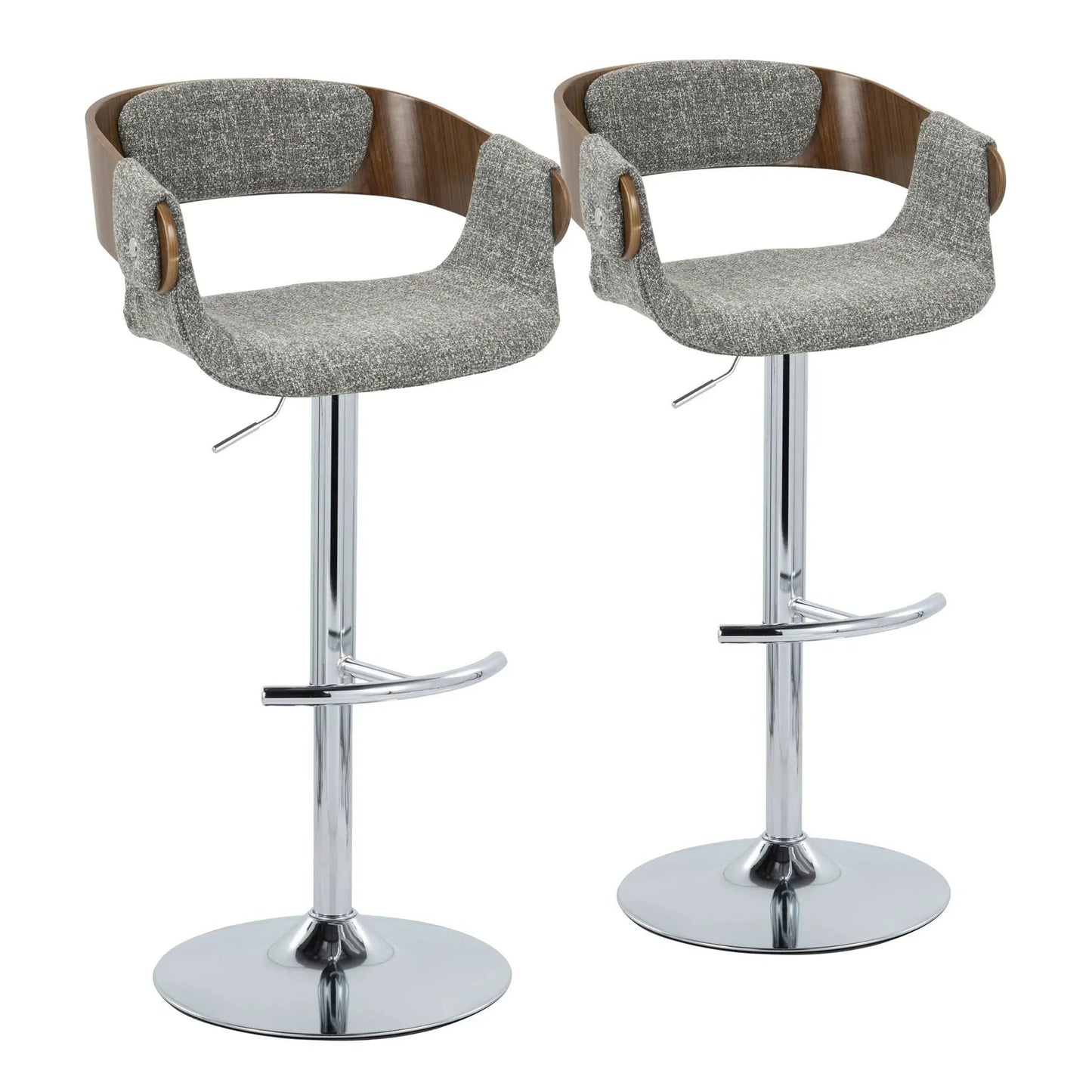 Elisa Mid Century Modern Barstool Swivel Set of 2
