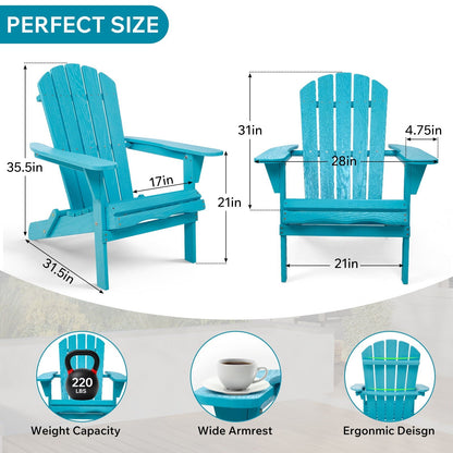 The Turquoise Blue Adirondack Chair and Patio
