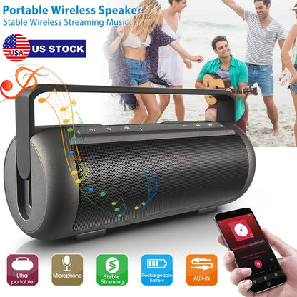 GemGear iRola wireless speaker with dual subwoofers, portable handle, aux-in perfect for camping on Tampa Home & Garden Store