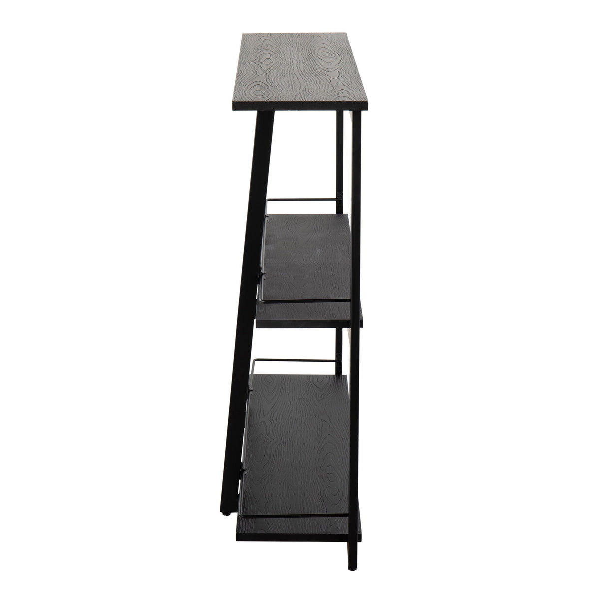 Industrial bookcase with black bamboo & steel frame by HouseOfZazla on Tampa Home & Garden Store