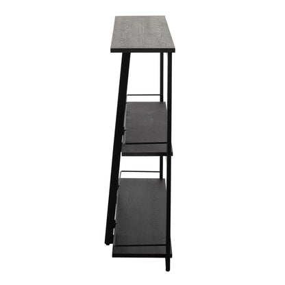 Industrial bookcase with black bamboo & steel frame by HouseOfZazla on Tampa Home & Garden Store