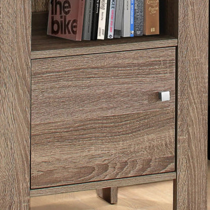 Accent Nightstand With Storage and Transitional