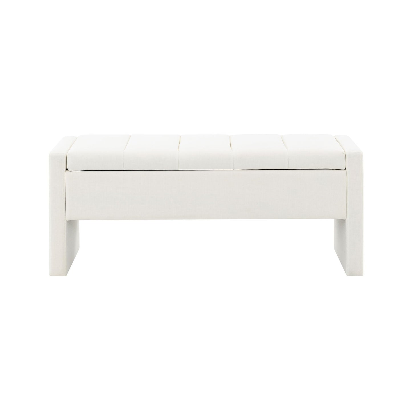 Modern Upholstered Bed End Bench with Storage