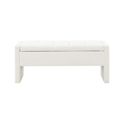 Modern Upholstered Bed End Bench with Storage