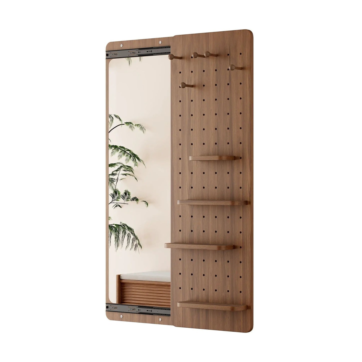 Wall Mounted Full Length Mirror with Hook