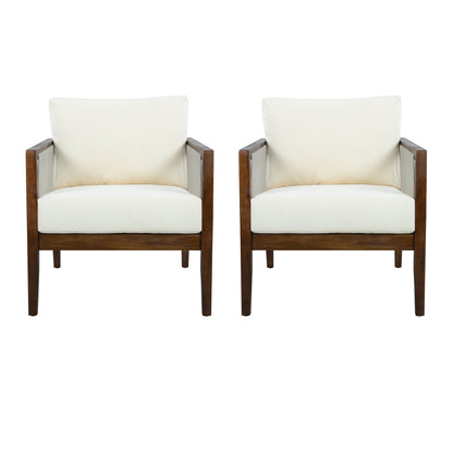 Outdoor Acacia Wood Club Chairs with Rope Back
