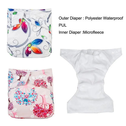 Baby cloth diapers Stevvex 6pcs with waterproof PUL outer and microfleece inner pocket design on Tampa Home & Garden Store