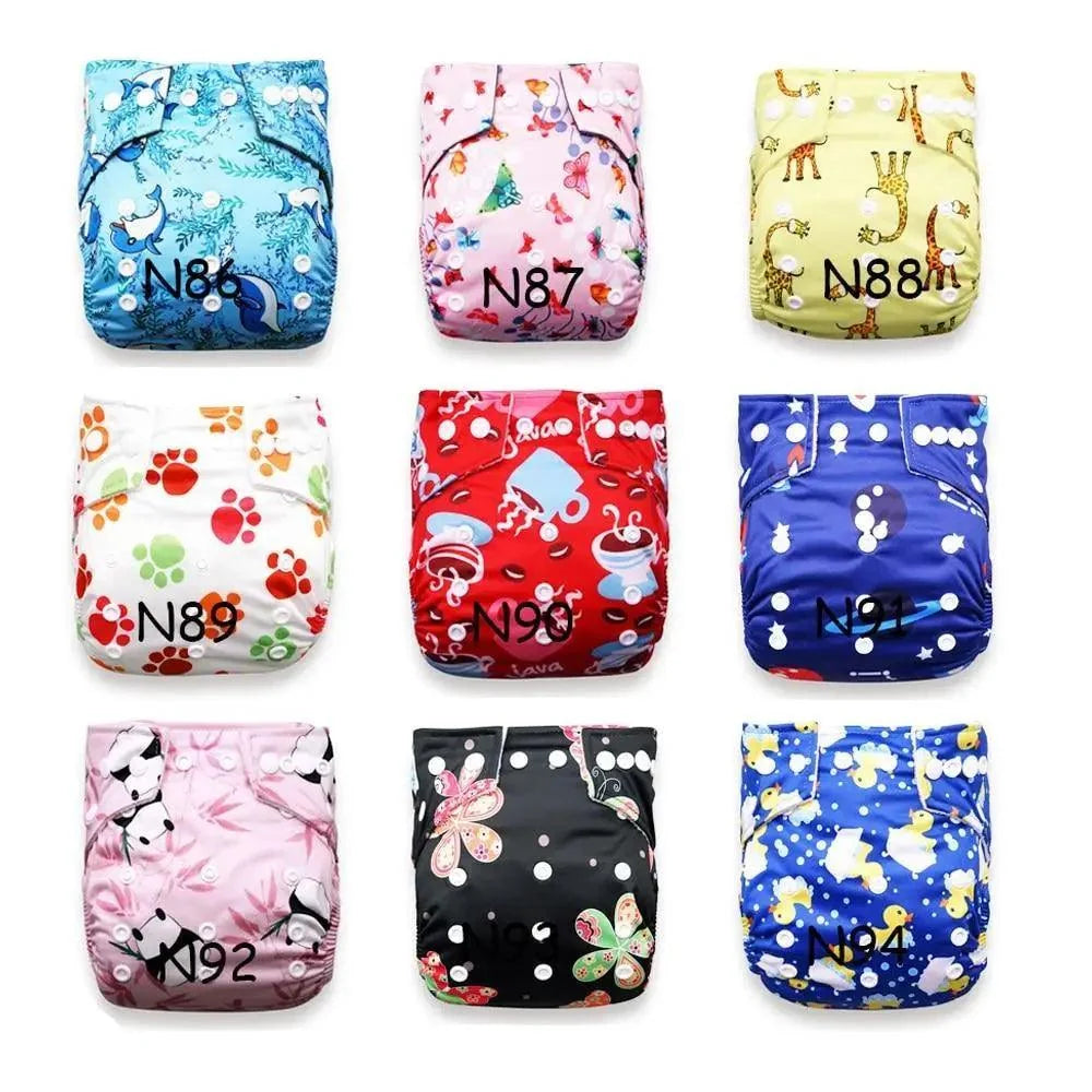 Stevvex cloth diapers with 9 colorful prints and microfleece lining in pocket style on Tampa Home & Garden Store