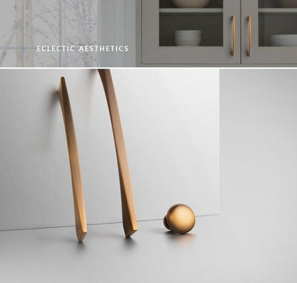 Stevvex 6pcs brushed bronze cabinet knobs and drawer pulls, Nordic modern minimalist hardware on Tampa Home & Garden Store