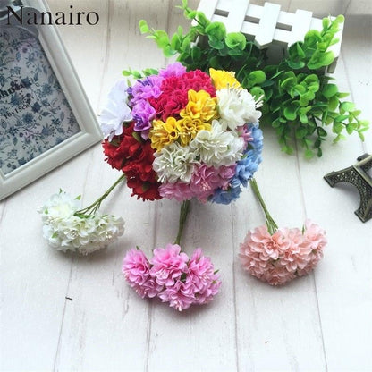 6pcs Silk Stamen Artificial Flower Bouquet multicolor wedding decoration Stevvex on Tampa Home & Garden Store