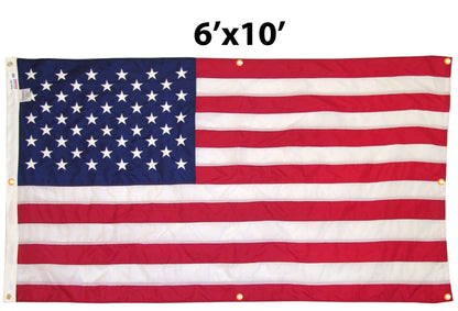 Bandera estadounidense de nailon WallSafe™ para pared | Ojales reforzados | Hecho en EE. UU.