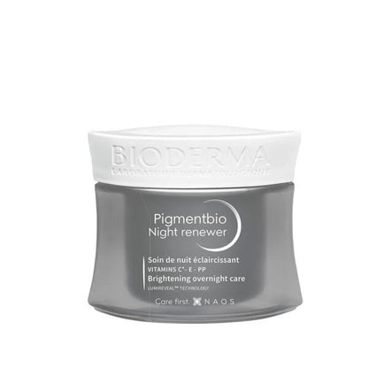 Face cream Bioderma Pigmentbio Night Renewer jar with white cap gray container on Tampa Home & Garden Store
