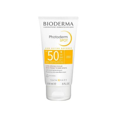 Bioderma Photoderm Spot SPF 50+ sunscreen tube, white with orange label on Tampa Home & Garden Store