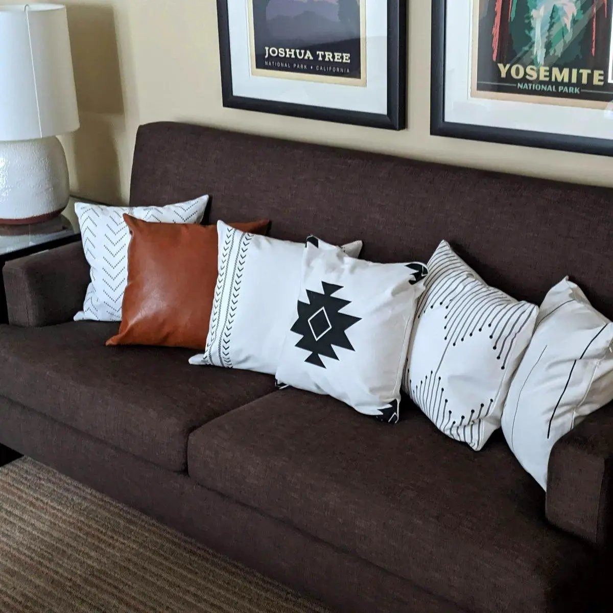 Amber and Farmhouse Pillow Set 18x18 Inches