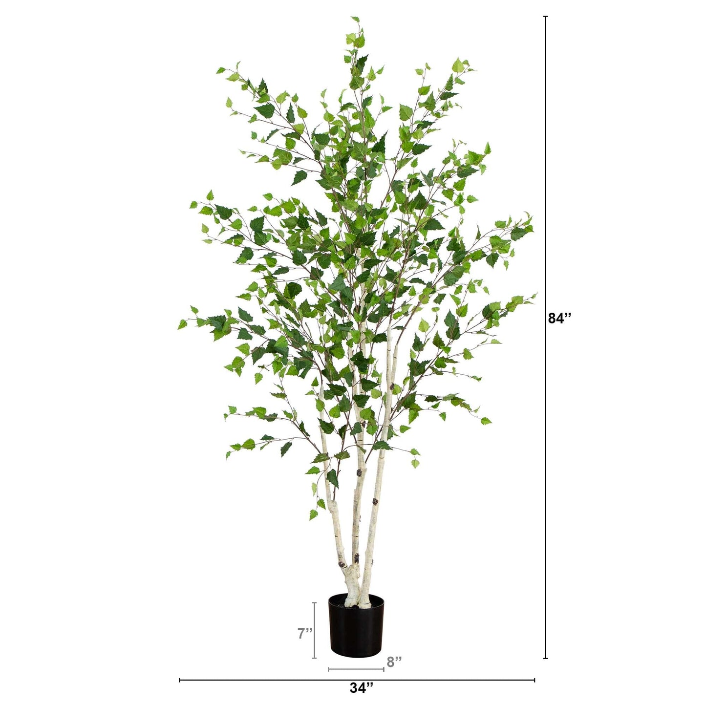 7’ Artificial Birch Tree with Real Touch Leaves - Tampa Home & Garden Store
