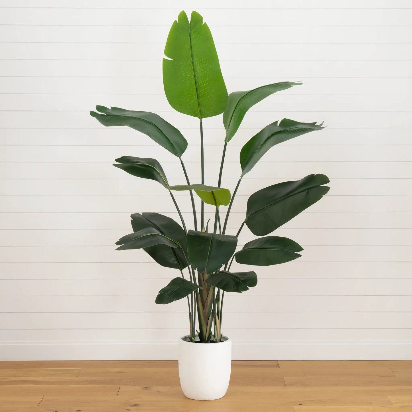 7' Artificial Bird of Paradise Tree with Resin Stone Planter - Tampa Home & Garden Store