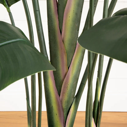 7' Artificial Bird of Paradise Tree with Resin Stone Planter - Tampa Home & Garden Store