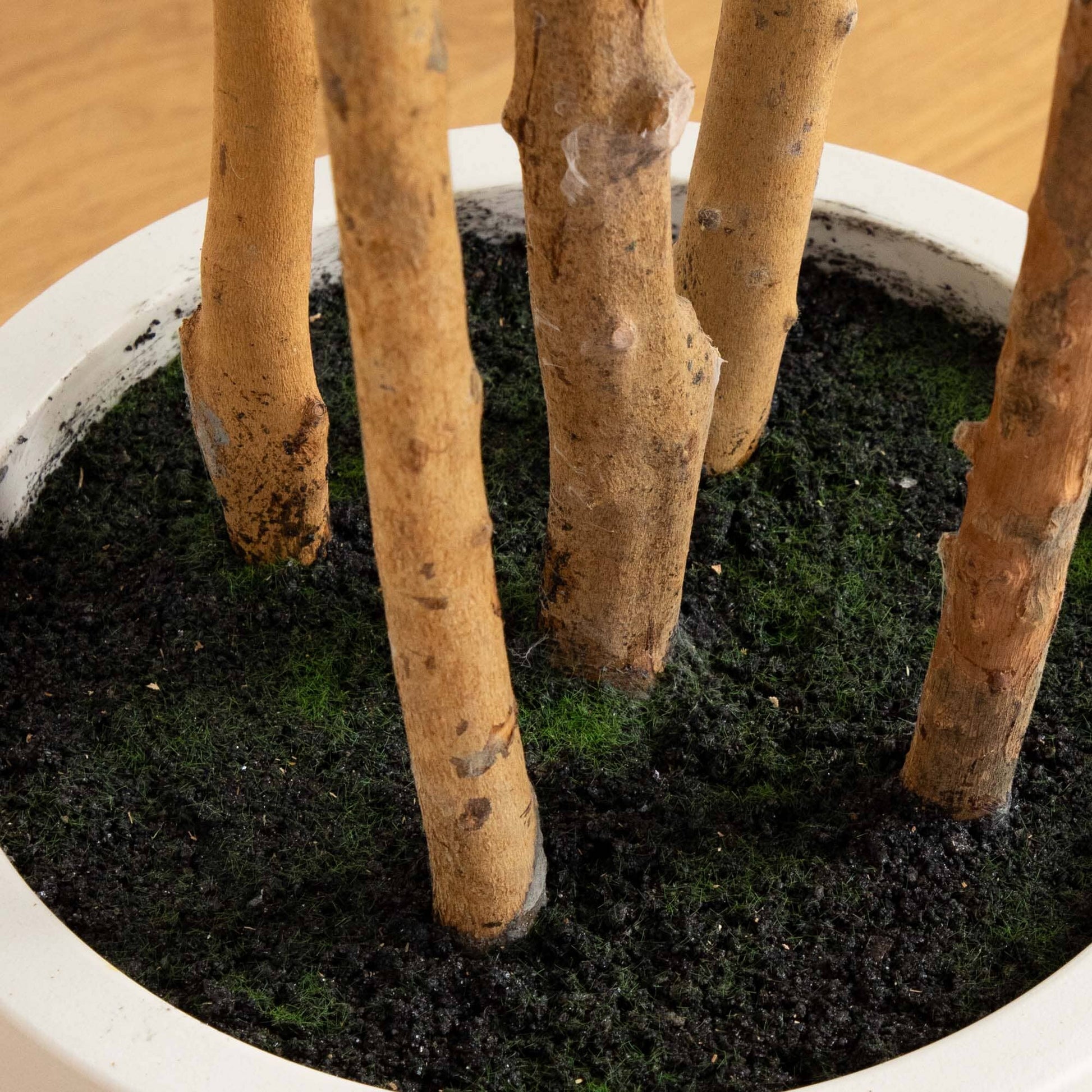 7’ Artificial Fiddle Leaf Tree in Decorative White Planter - Tampa Home & Garden Store