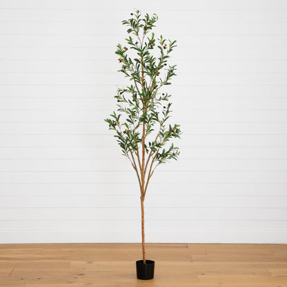 7' Artificial Olive Tree with Natural Trunk - Tampa Home & Garden Store