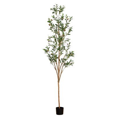 7' Artificial Olive Tree with Natural Trunk - Tampa Home & Garden Store