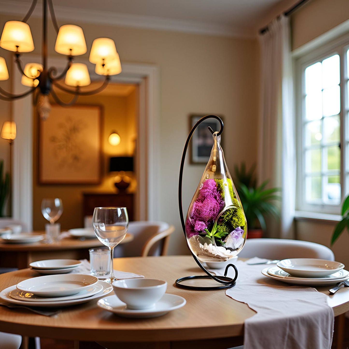 7" Glass Tear Drop Succulent Terrarium Kit - Tampa Home & Garden Store