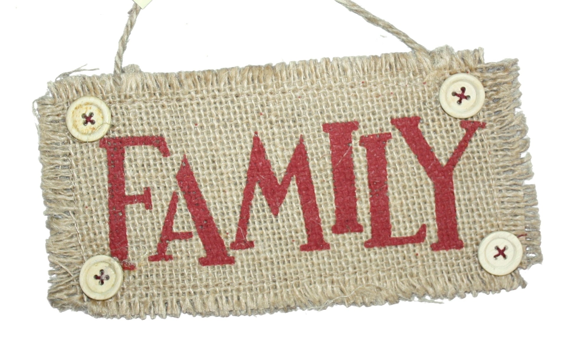 7 Inch Burlap Word Ornament - Joy - Tampa Home & Garden Store